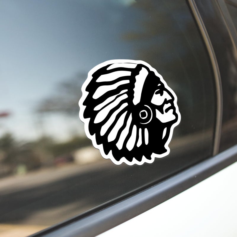 KCD Native American Indian Head Vinyl Decal Sticker | Cars Trucks Vans SUVs Windows Walls Cups Laptops | Black | 5.5 Inch | KCD2352 - Image 3